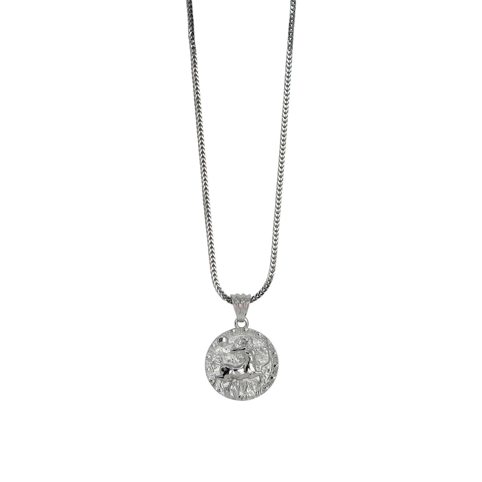 Sagittarius Zodiac Necklace – Sterling Silver Medallion Pendant