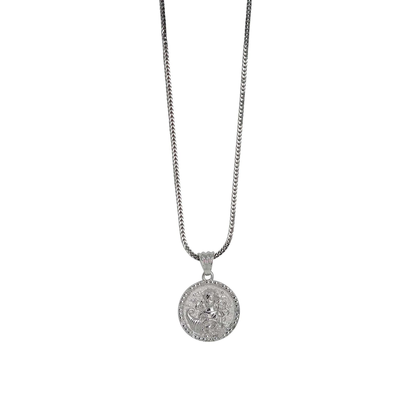 Virgo Zodiac Necklace – Sterling Silver Medallion Pendant