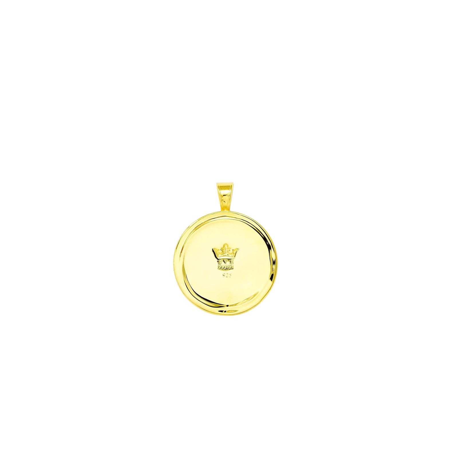 Lion pendant 925 sterling silver plated with 14k gold and rhodium
