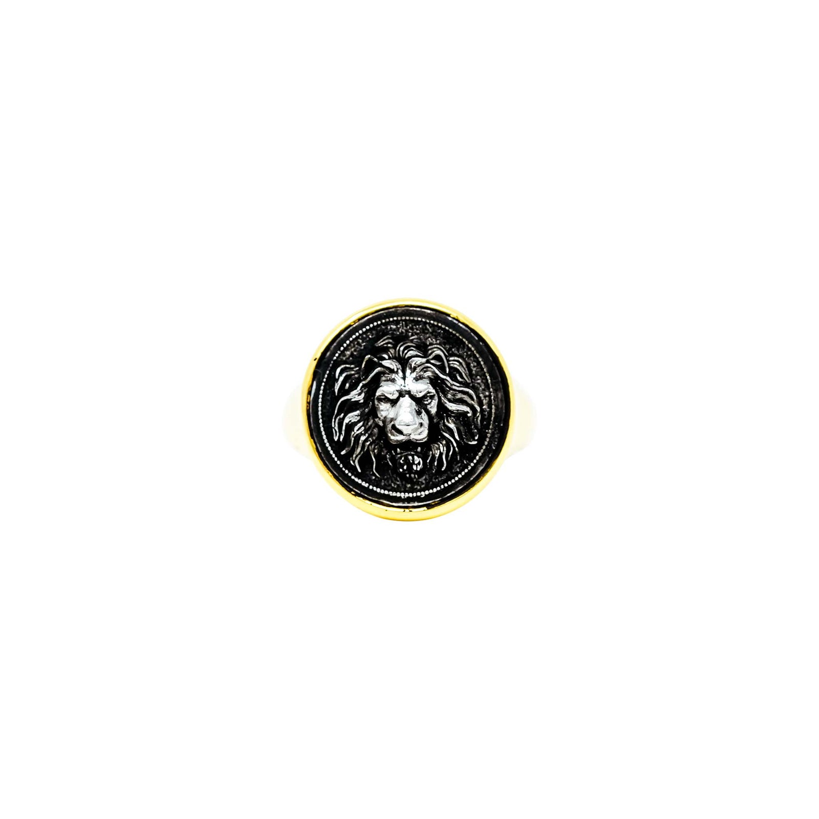 👑 Lion Signet Ring Gold Plating – Symbol of Power