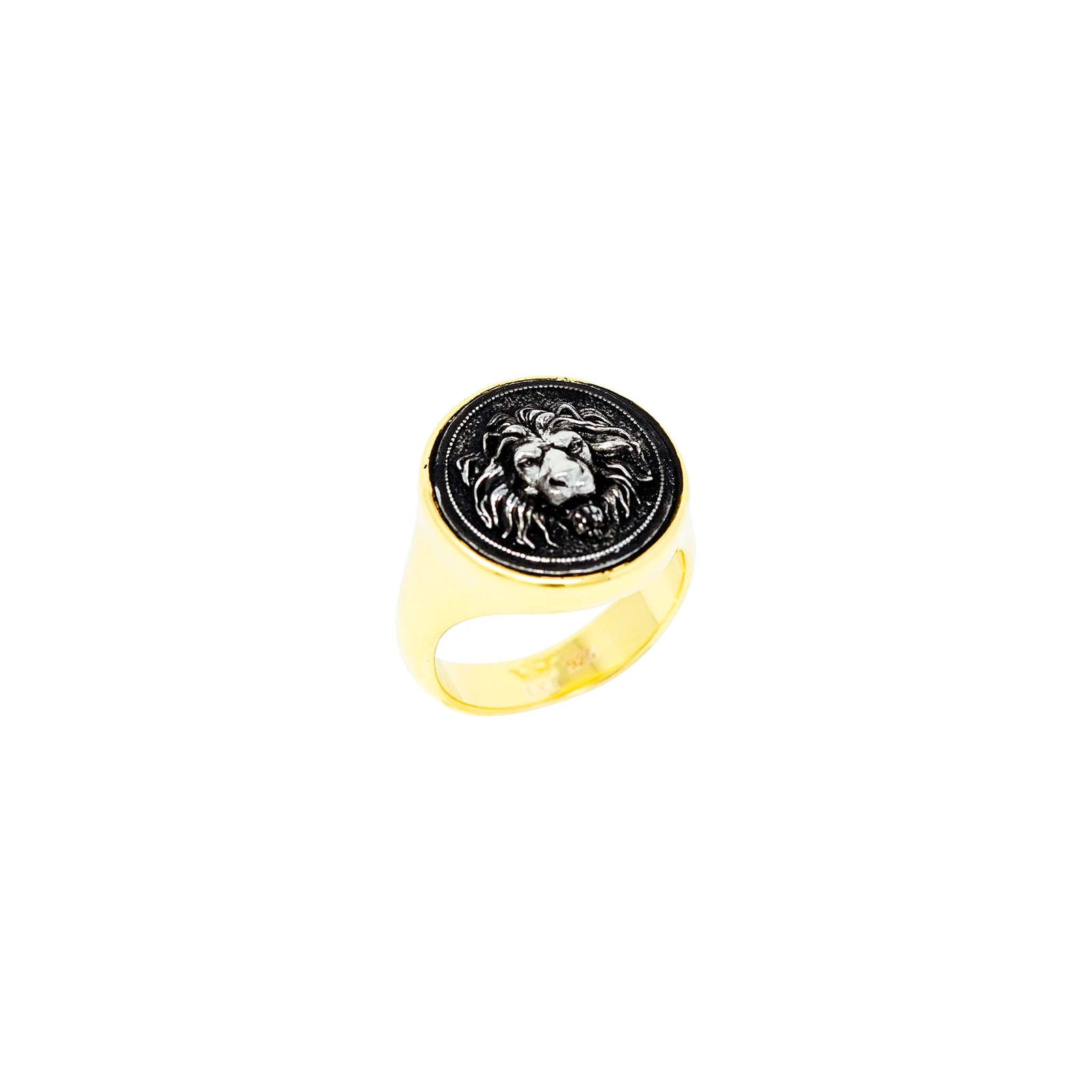 👑 Lion Signet Ring Gold Plating – Symbol of Power