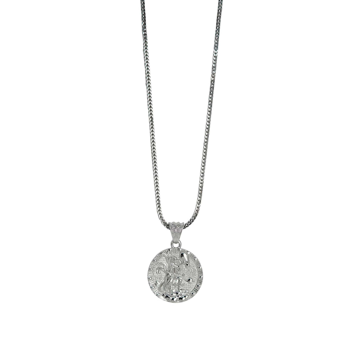 Aquarius Zodiac Necklace – Sterling Silver Medallion Pendant