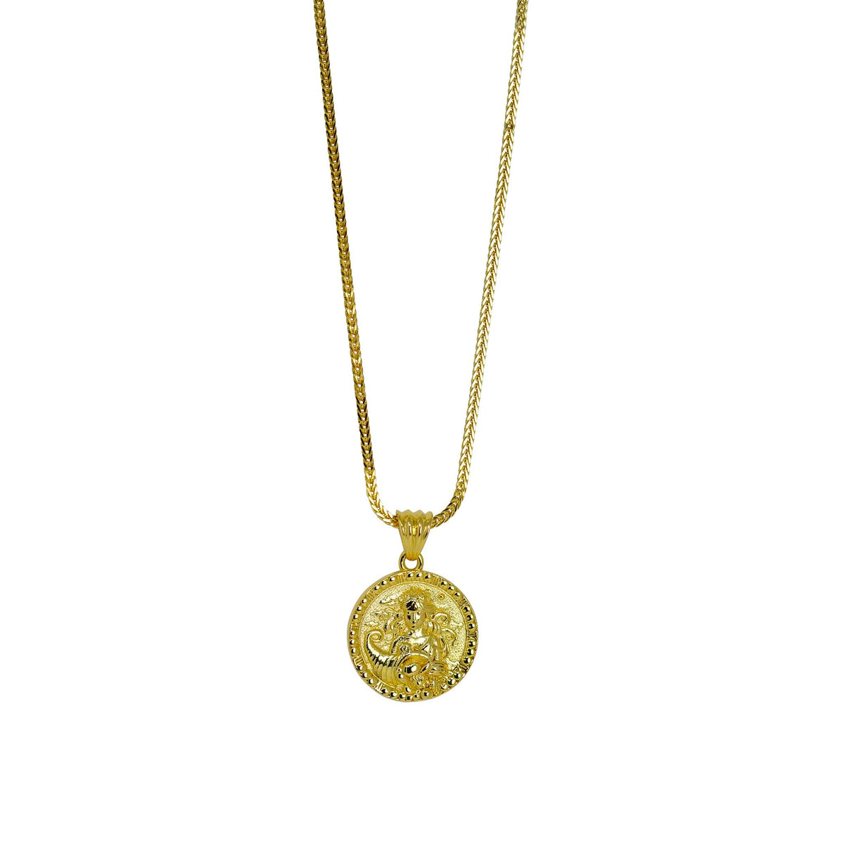 Virgo Zodiac Necklace - Gold Plated Sterling Silver Medallion