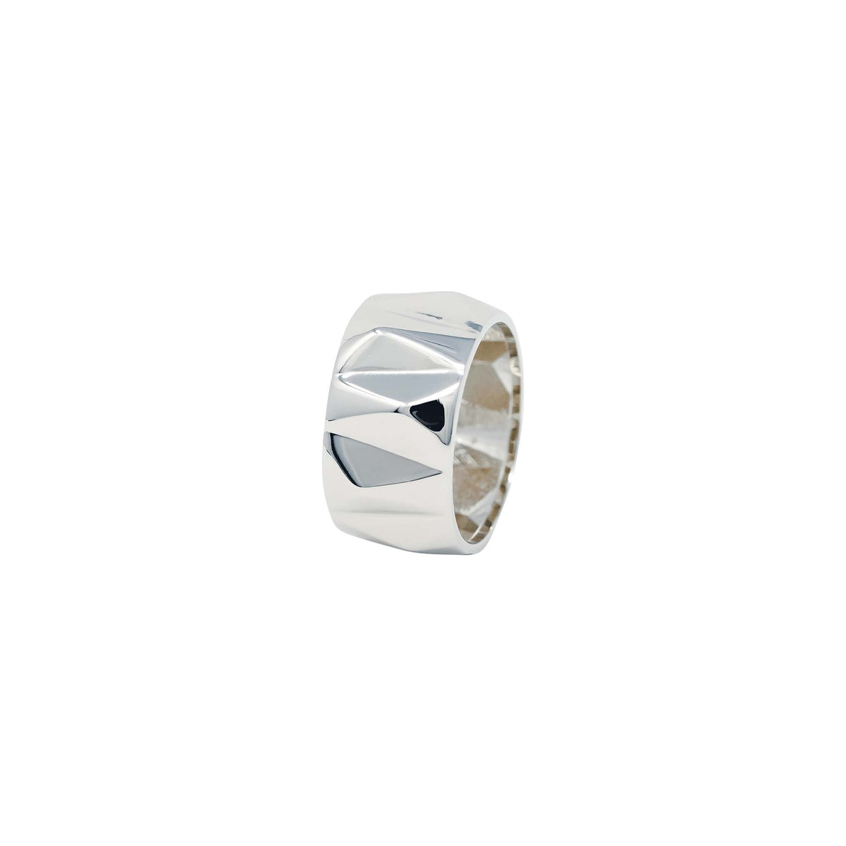 Hexagon ring rhodium plated