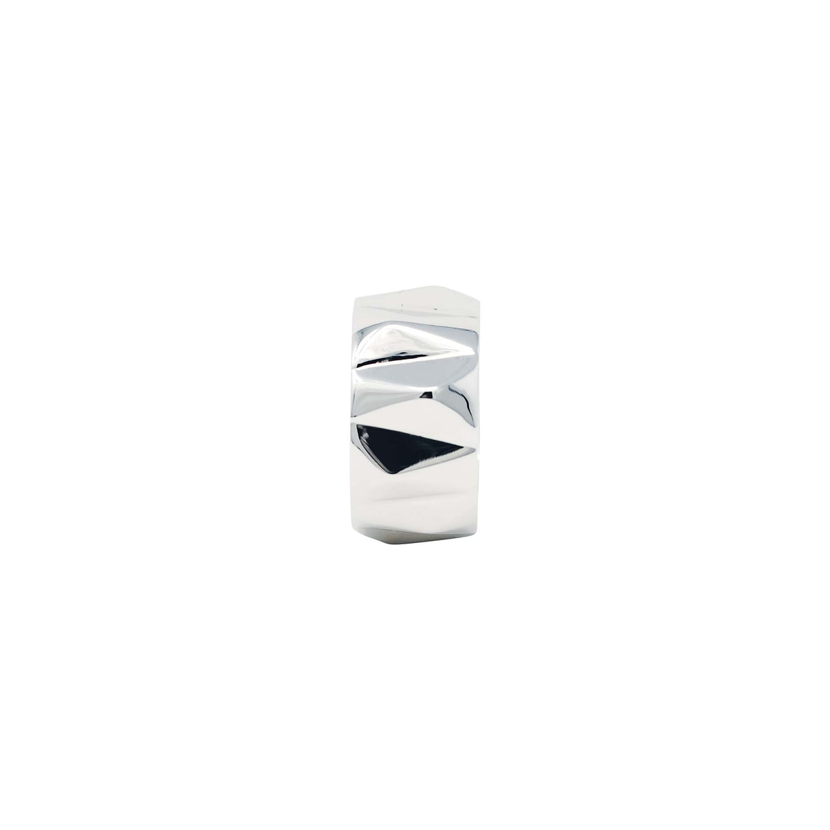 Hexagon ring rhodium plated