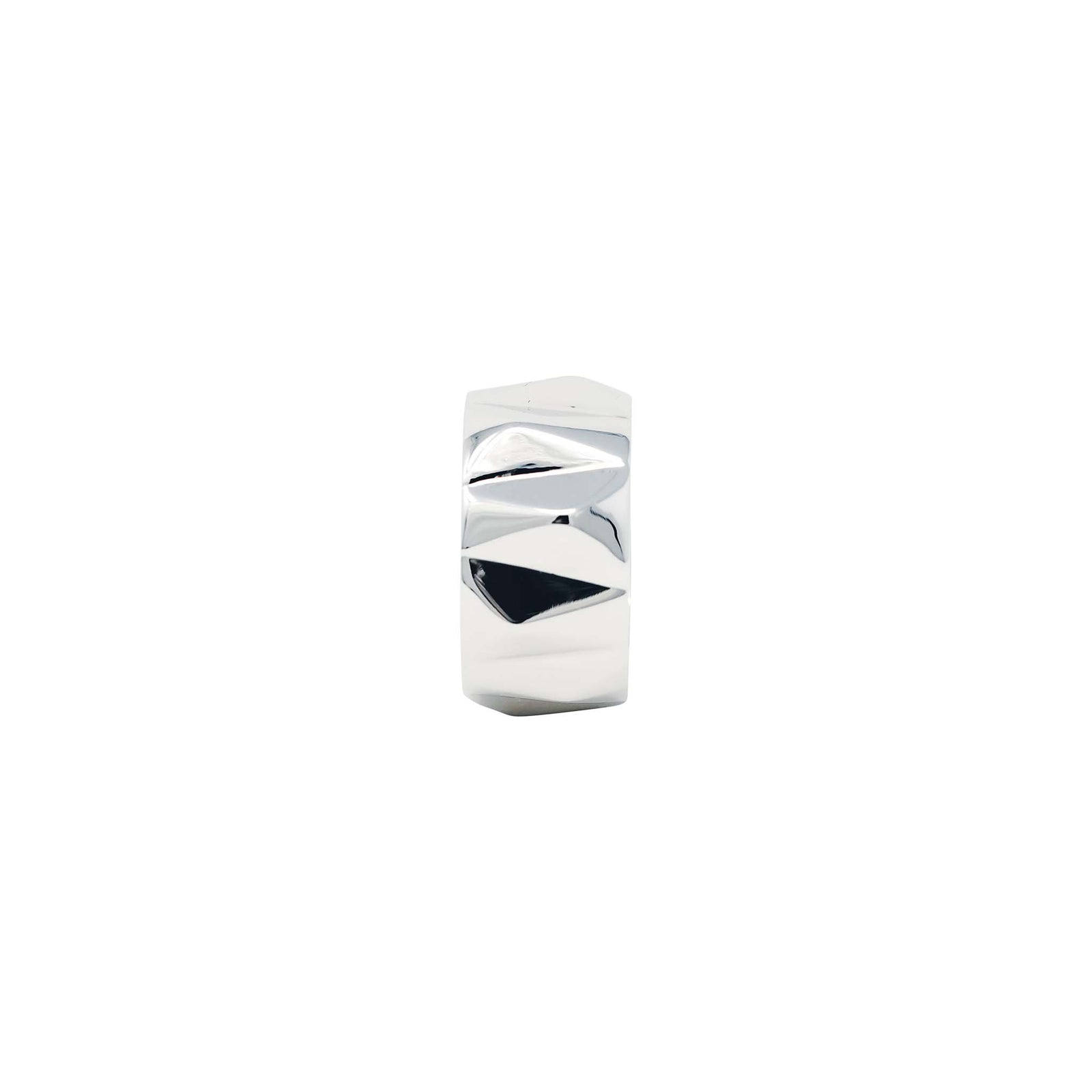 Hexagon ring rhodium plated
