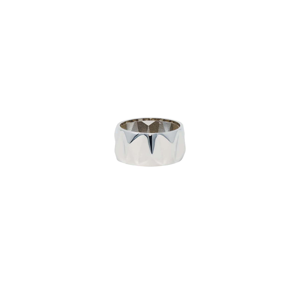 Hexagon ring rhodium plated