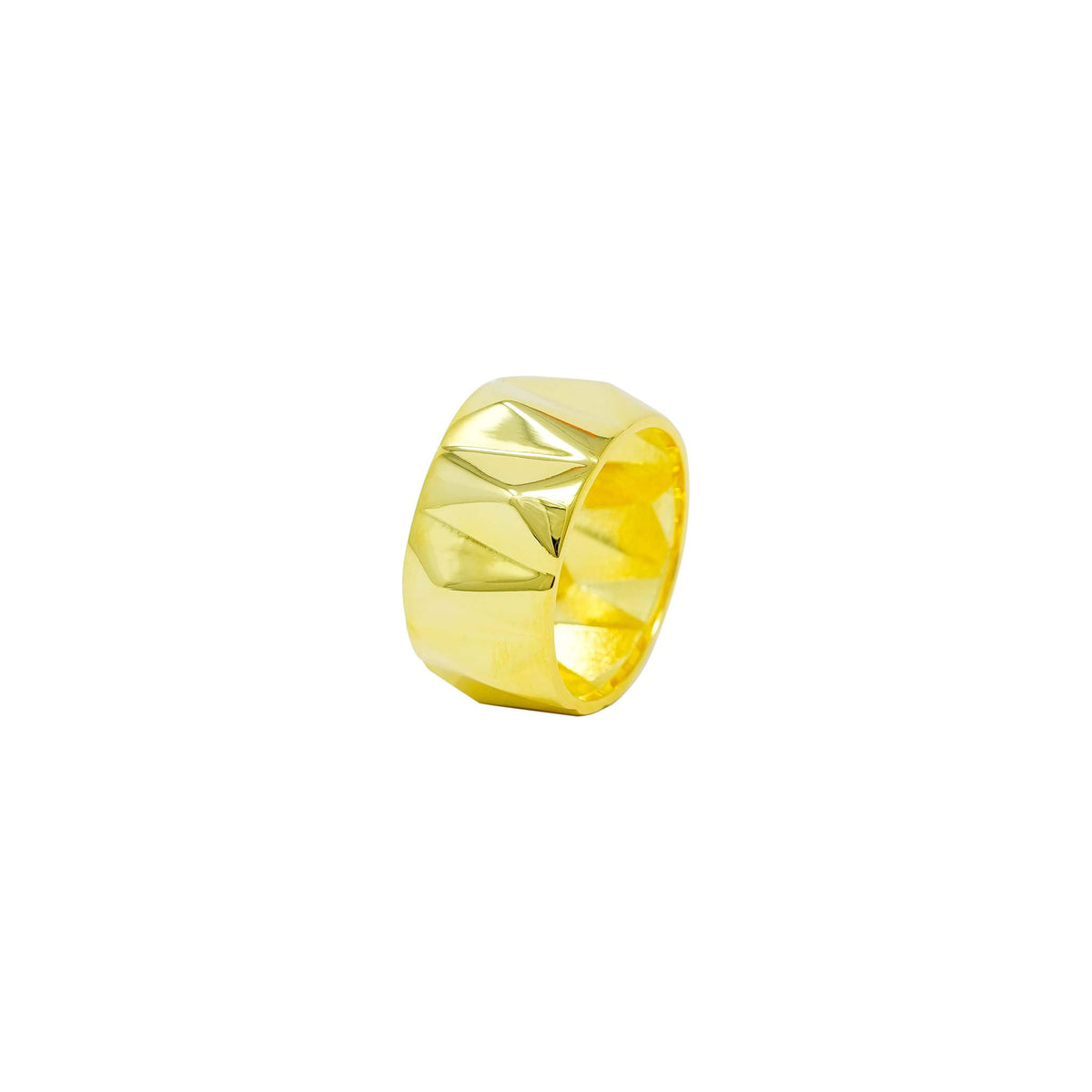 Hexagon ring gold plated