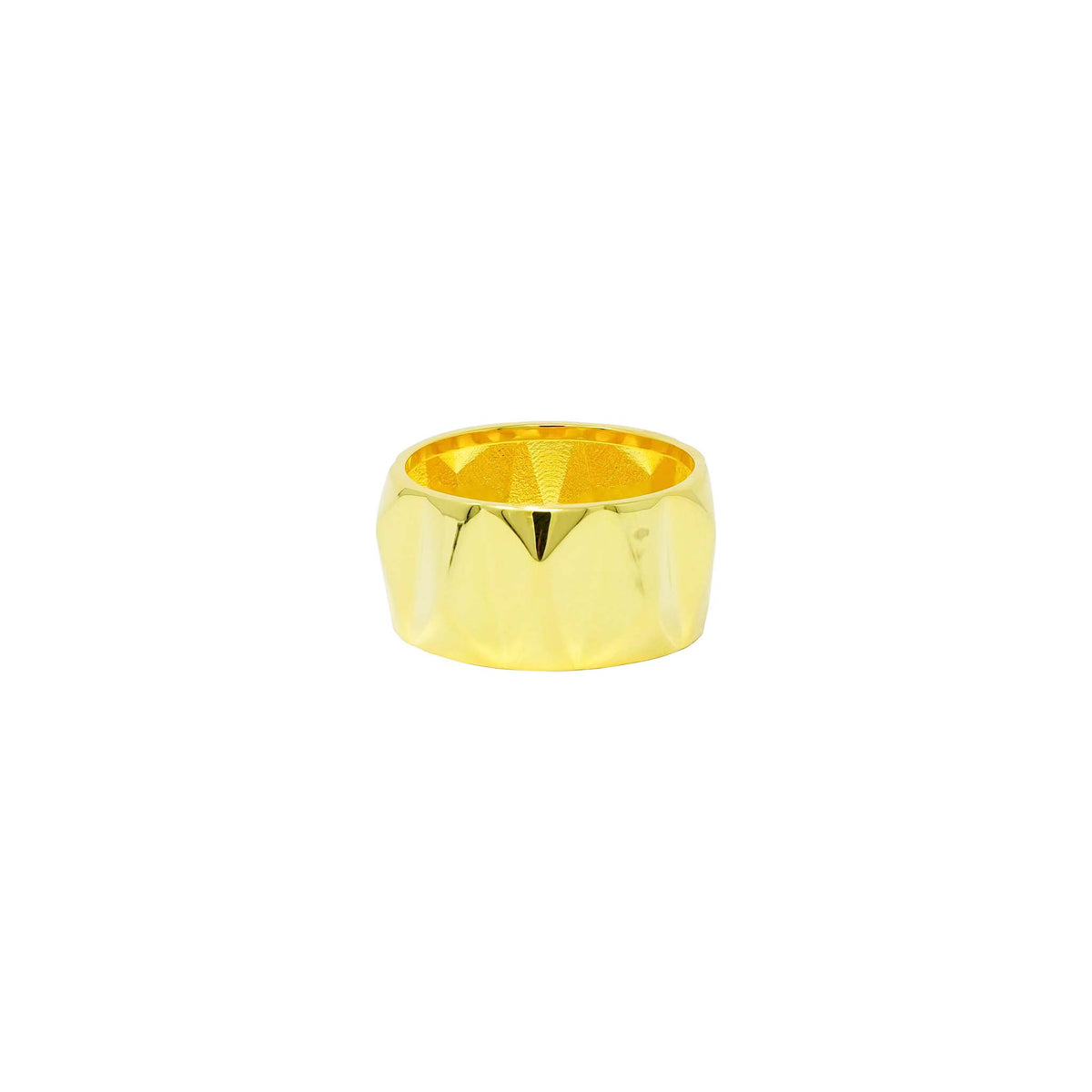 Hexagon ring gold plated