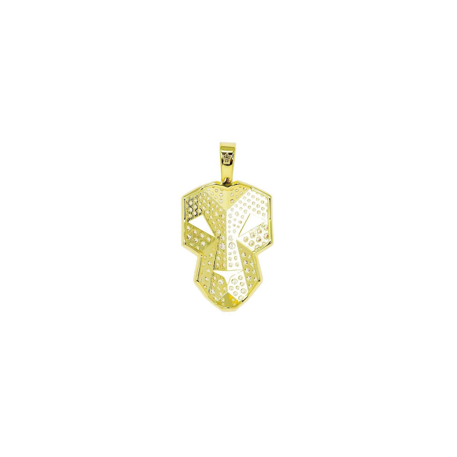 Iced Lion pendant 925 sterling silver plated with 14k gold