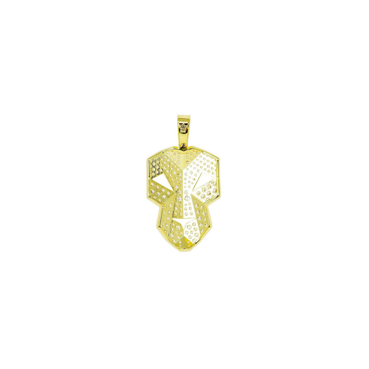 Iced Lion pendant brass with 14k gold plated