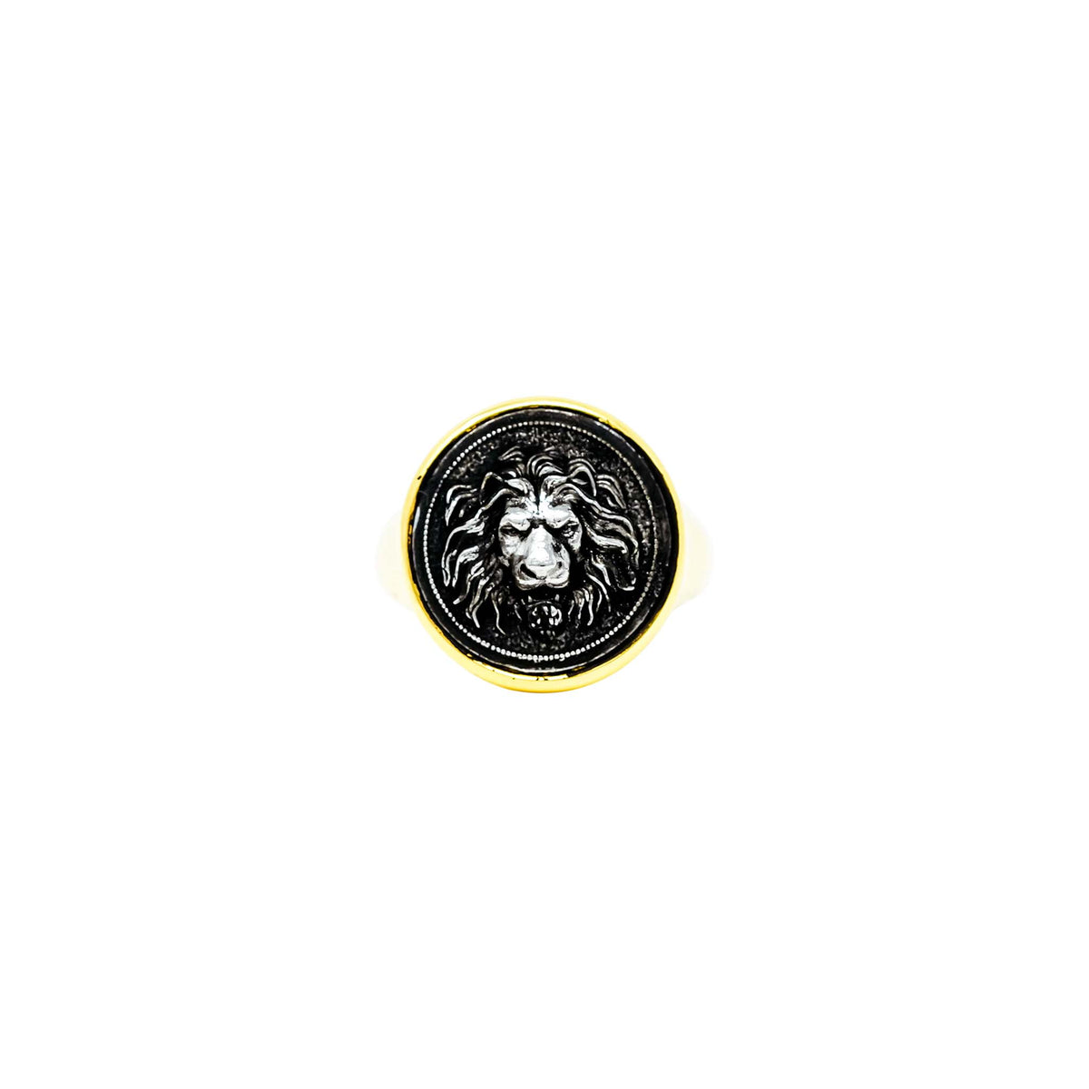 👑 Lion Signet Ring Gold Plating – Symbol of Power