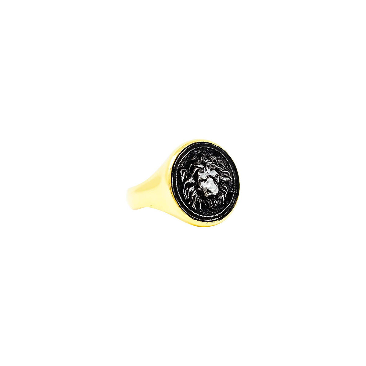 👑 Lion Signet Ring Gold Plating – Symbol of Power