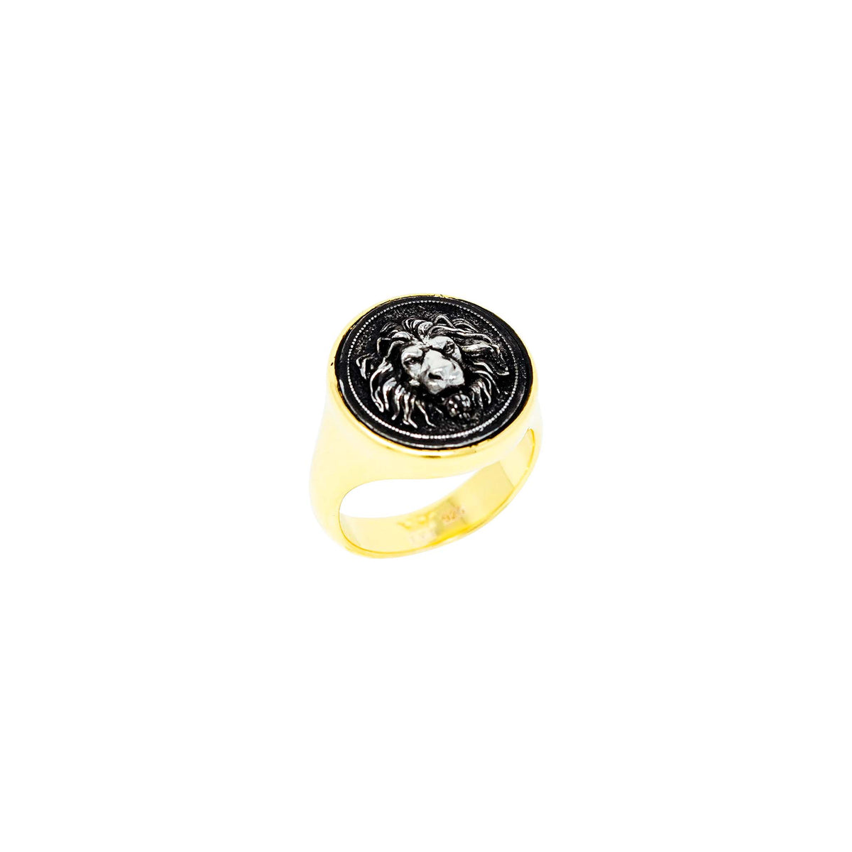 👑 Lion Signet Ring Gold Plating – Symbol of Power
