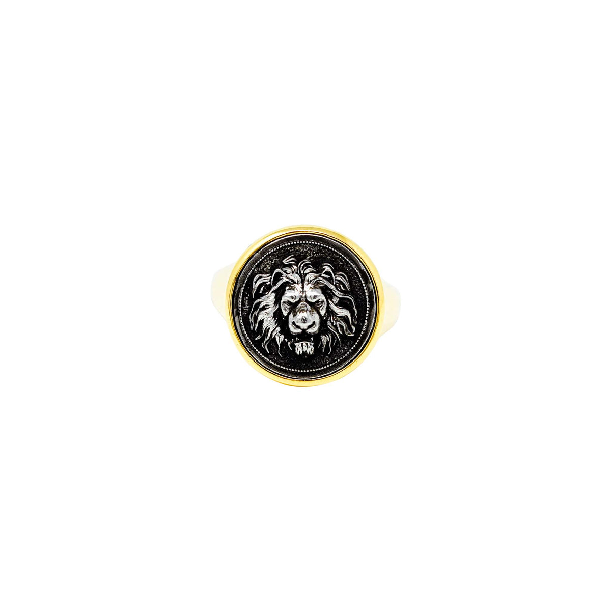 Lion Signet Ring Brass – Symbol of Power