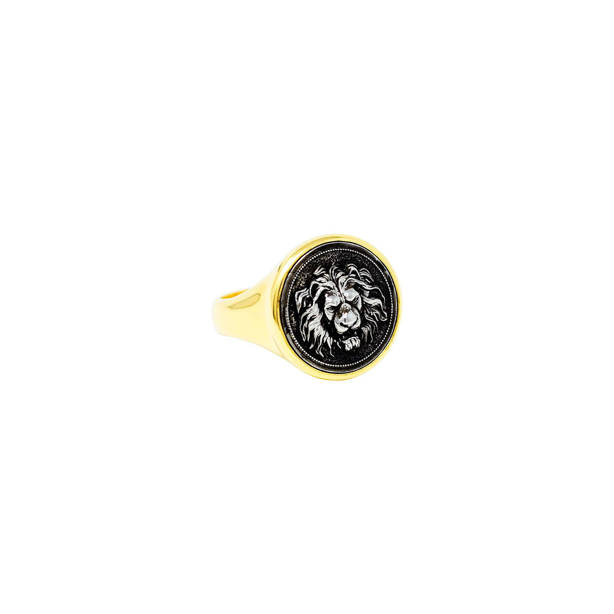 Lion Signet Ring Brass – Symbol of Power