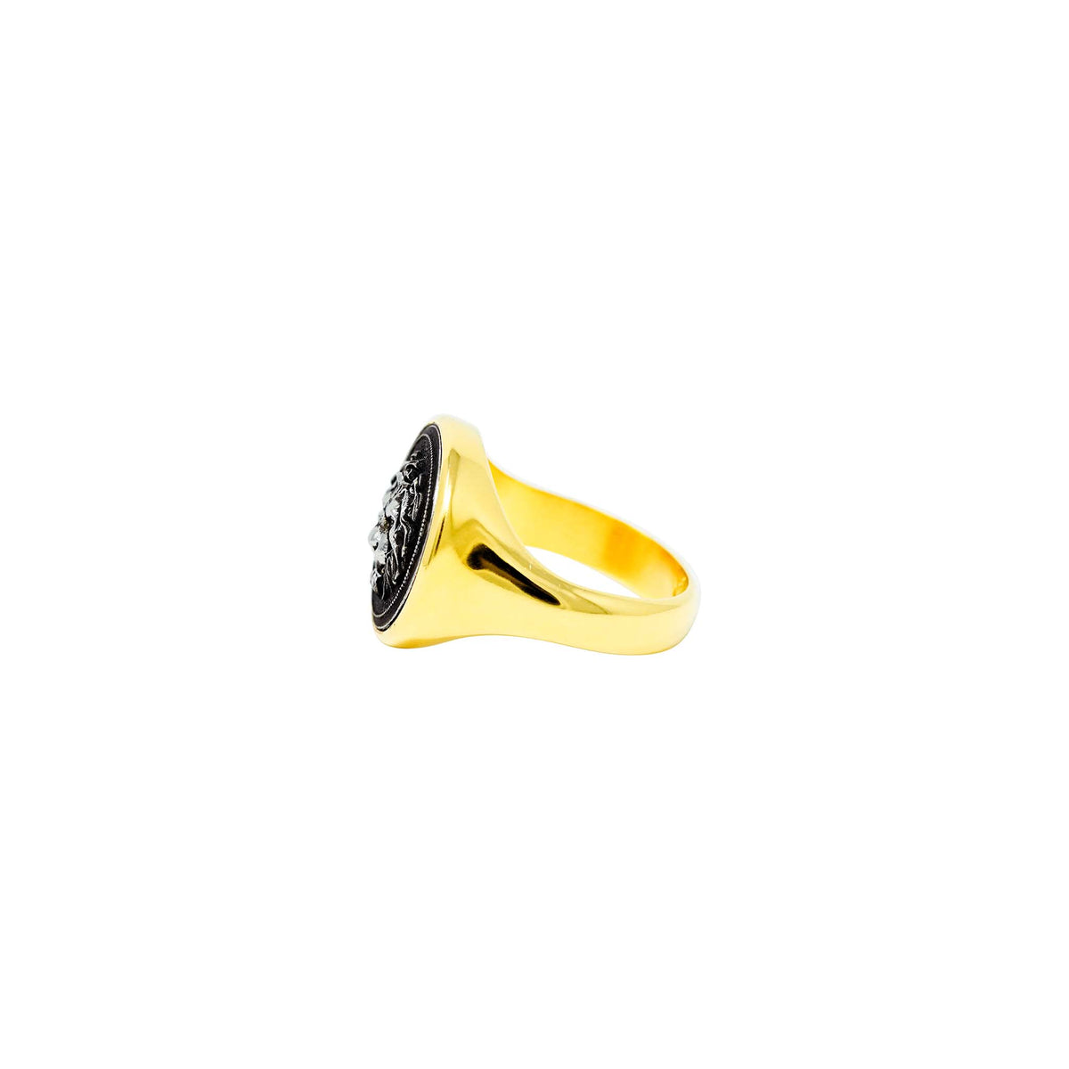 Lion Signet Ring Brass – Symbol of Power