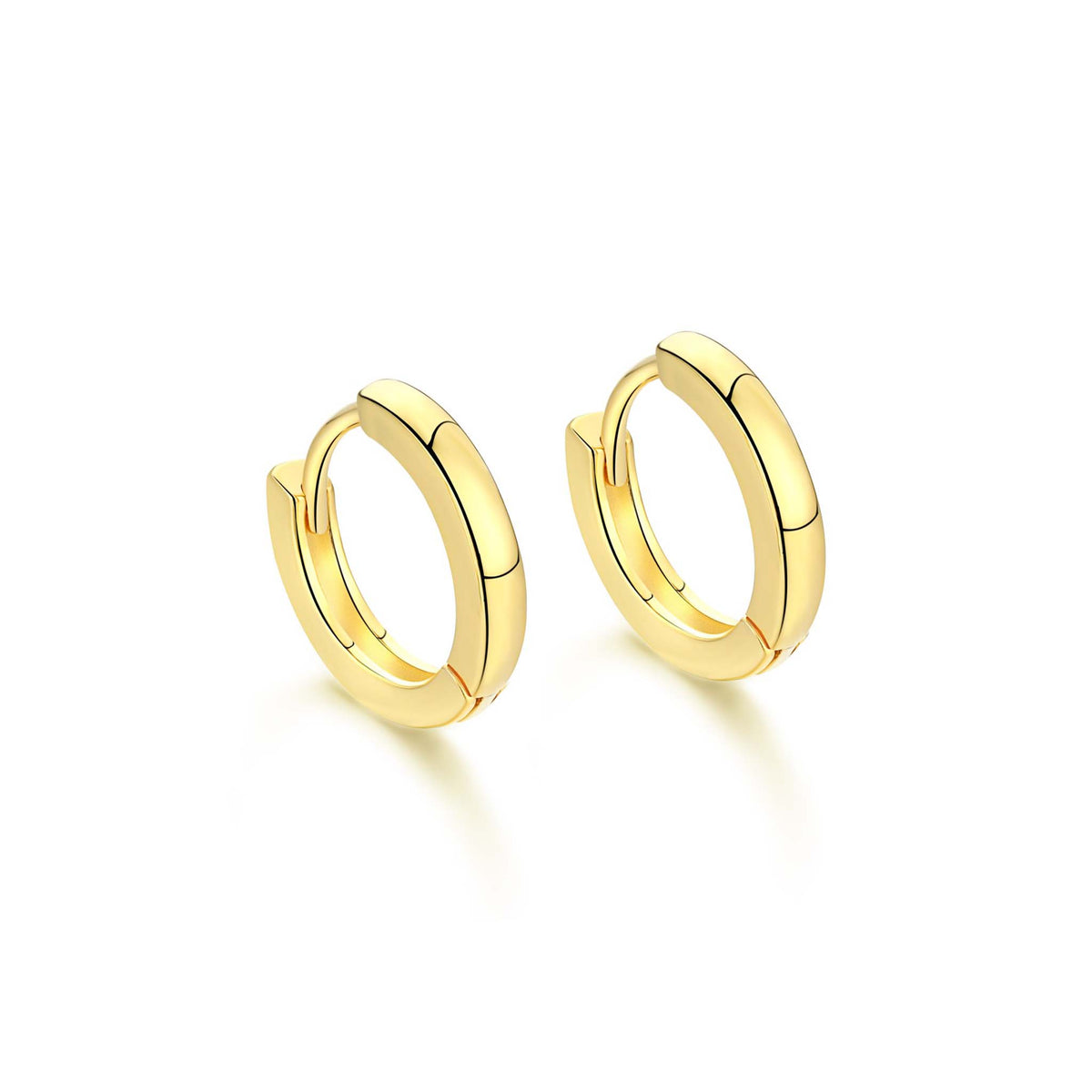 Small Hoop Earrings Gold Plated Sterling Silver