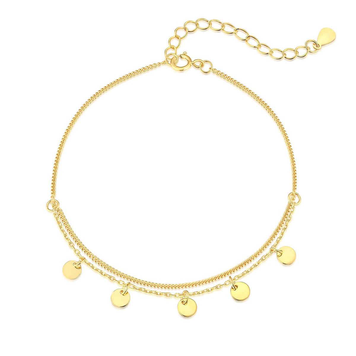Tassel Bracelet Gold Plated Sterling Silver