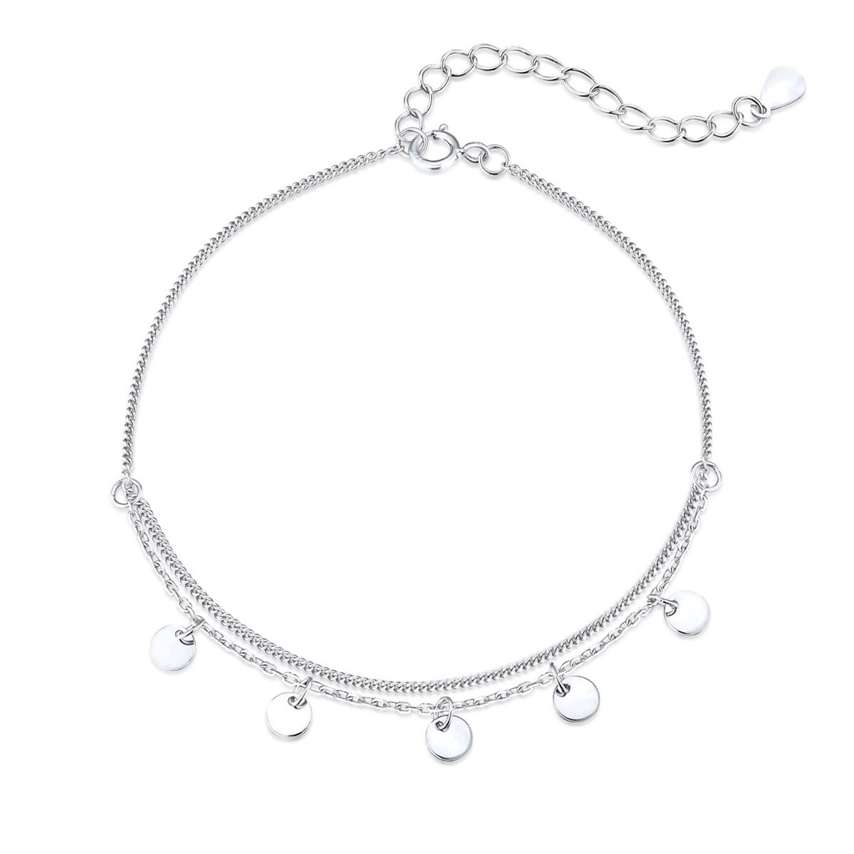 Tassel Bracelet Rhodium Plated Sterling Silver