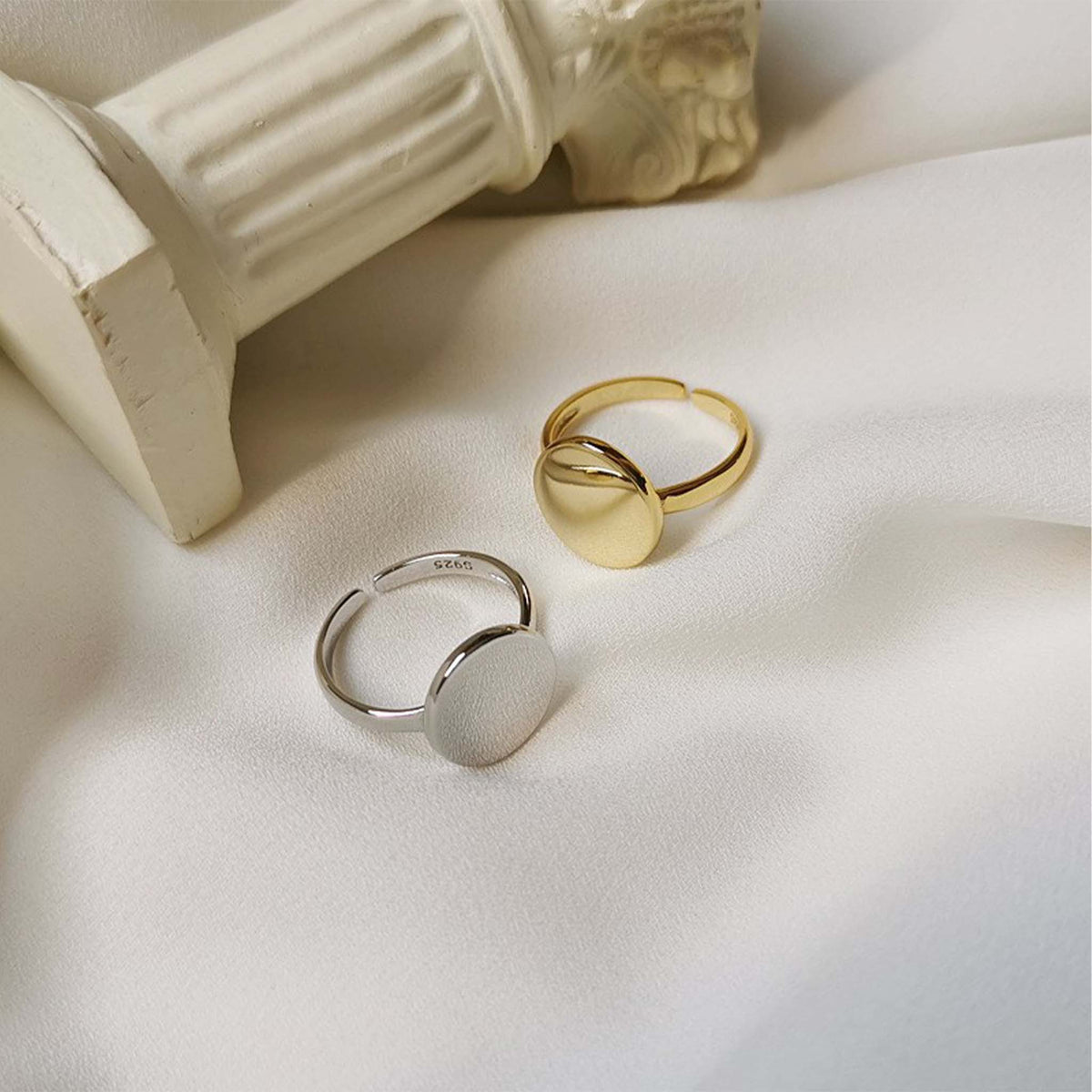 Signet Ring Gold Plated Sterling Silver