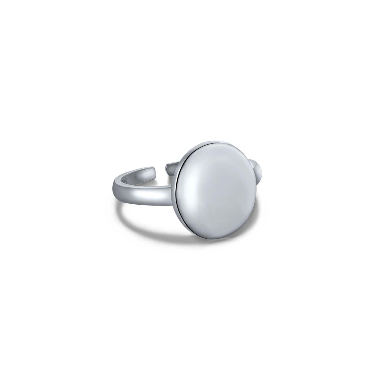 Signet Ring Rhodium Plated Sterling Silver