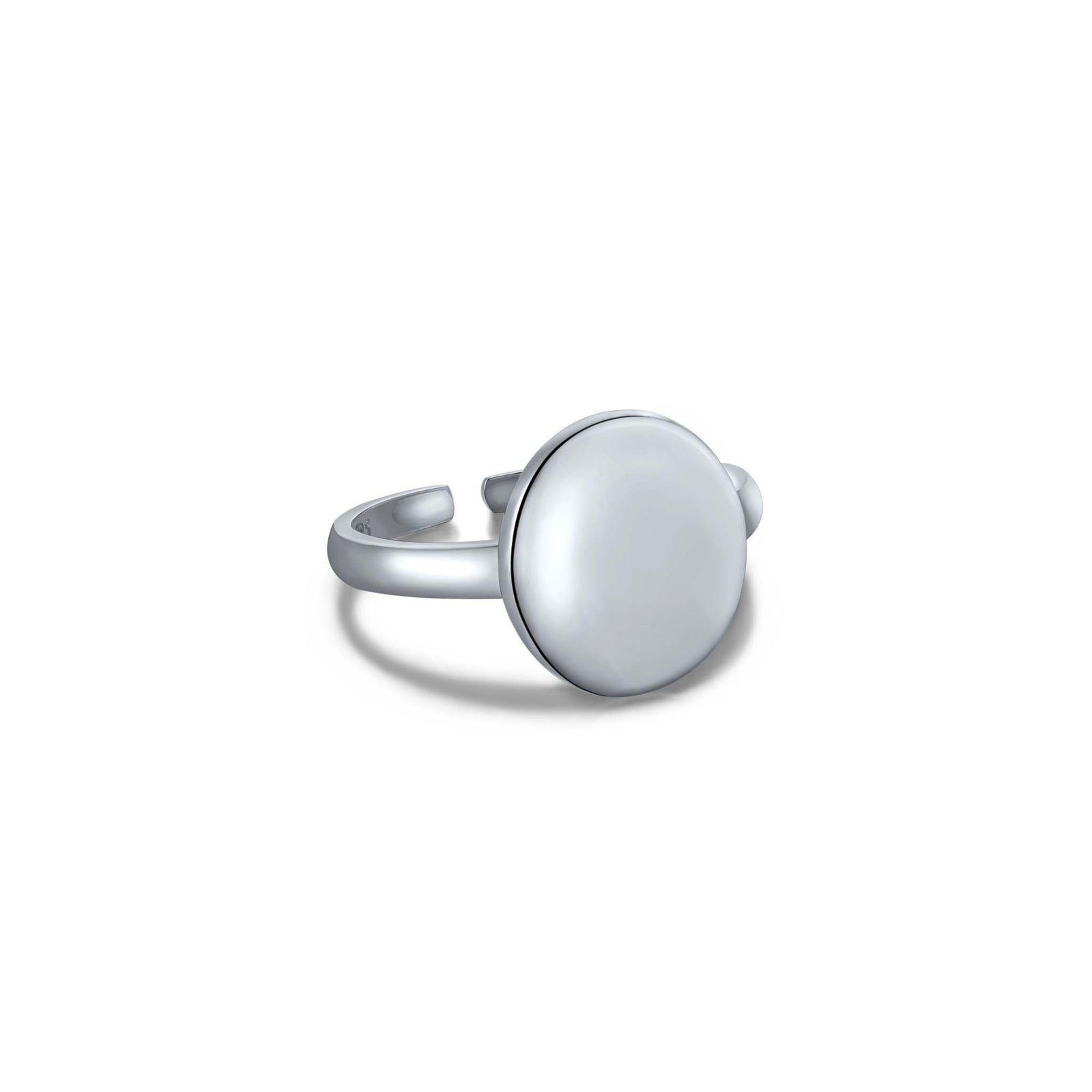 Signet Ring Rhodium Plated Sterling Silver