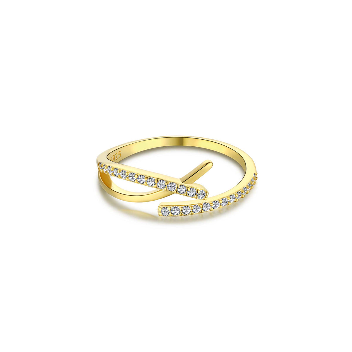 Tender open Ring Gold Plated Sterling Silver