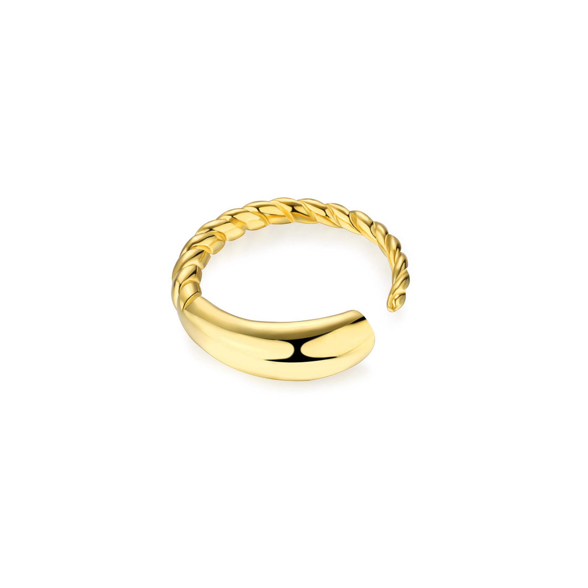 Unicorn Horn Ring Gold Plated Sterling Silver