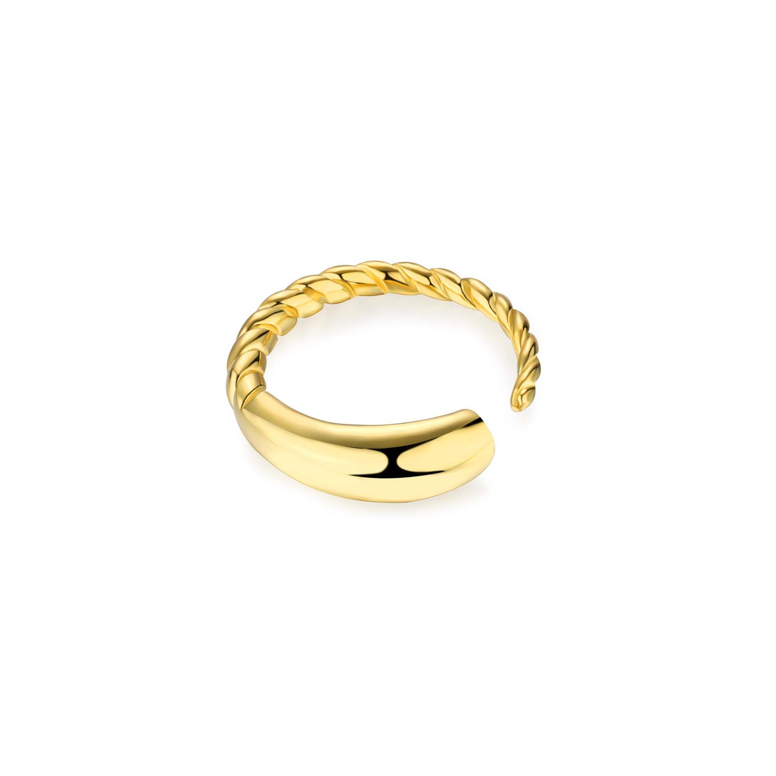Unicorn Horn Ring Gold Plated Sterling Silver