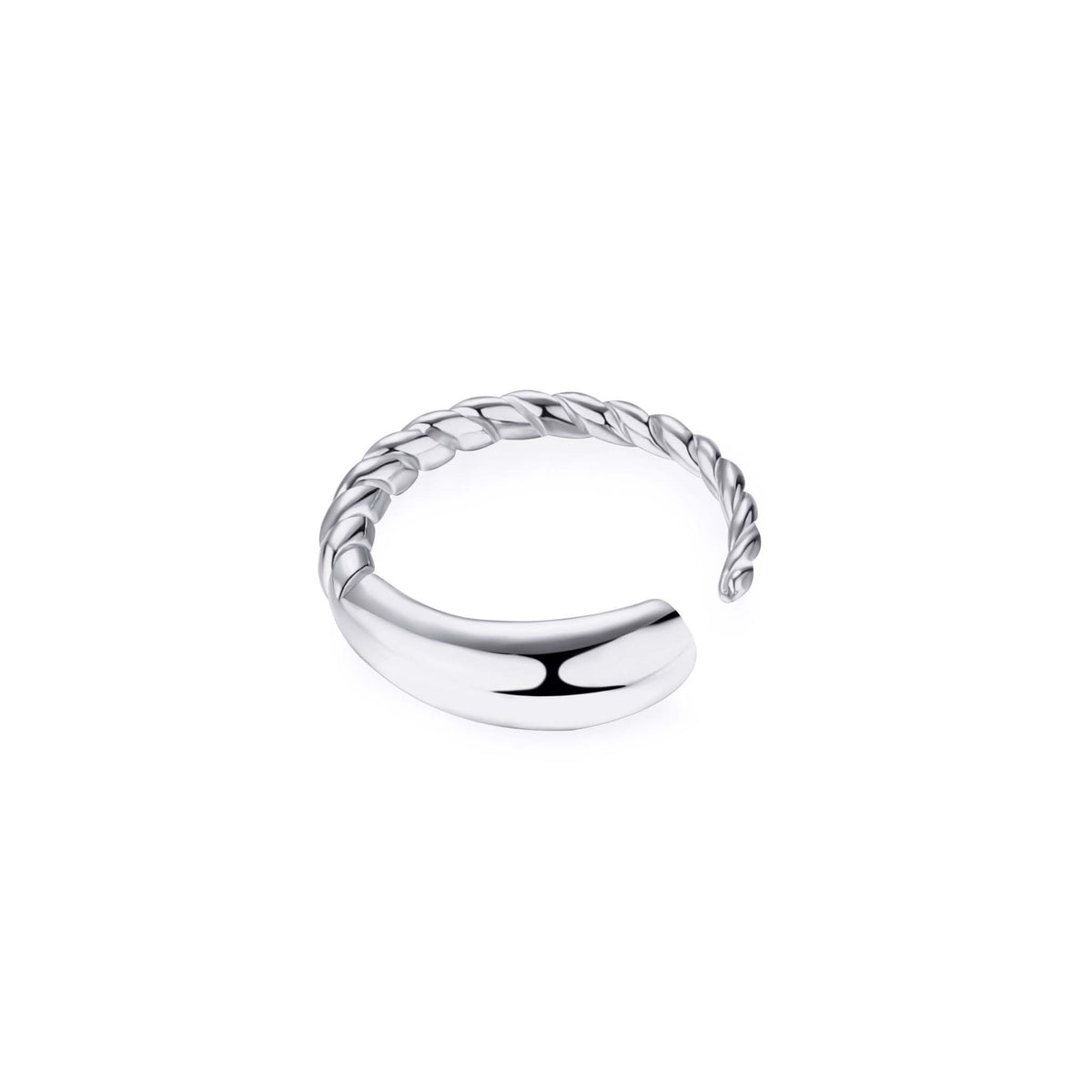 Unicorn Horn Ring Rhodium Plated Sterling Silver